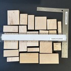 Stampin Up  Blank Wood Blocks For Mounting Rubber Stamps Lot Of 19  2