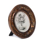 Small Vintage 3x3 Round Picture Frame  Mini Antique Ornate Photo Frame Hanging