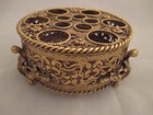 Vintage Gold Filigree Hollywood Regency 3 Footed Lipstick Holder Stylebuilt N y 