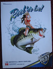 Lot Of 4 Diff Milwaukee s Best Beer Print Ads   Bass Fish  Poker  Sexy Girl Art