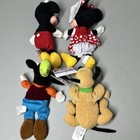 Disney Bean Bag Plush Mickey Minnie Goofy Pluto Lot Of 4 Nwt Vtg Disnet Collect