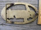 Brass Aquarius Horoscope Zodiac Star Sign Astrology 70s  Vintage Belt Buckle