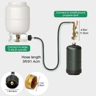 3ft Brass Propane Refill Adapter Hose Gauge Valve Qcc1 20lb To 1lb Tank W  Gauge
