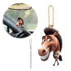 -2d Cute Big Mouth Horse Rearview Mirror Pendant Car N Ornament Ew Decor K5j5