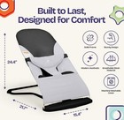 Comfybumpy Ergonomic Baby Bouncer Seat With Travel Carry Case - Grey