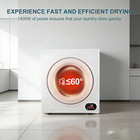 1400w 2 65 Cu  Ft electric Compact Dryer In White With Multiple Drying Modes