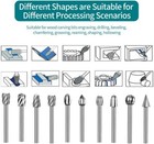 20 X Hss Carbide Burr Set Rotary Drill Bits Die Grinder Carving Engraving Dremel