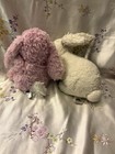 Jellycat White Rabbit   Bashful Pink Bunny Plush Lot Of 2 Small 6     -10   
