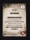 Topps Walking Dead Season 5 Emily Kinney Beth Greene Autograph Auto Card