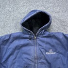 Vintage Boeing Jacket Mens 2xl Blue Duck Canvas Quilt Lined Distressed Y2k