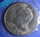 Missing  ty  In  liberty  Gem Bu  1973-p Eisenhower Dollar Mint Cello Ike  u2 