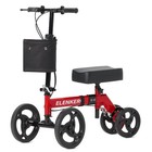 Red - Elenker Steerable Deluxe Medical Knee Walker 10  Wheels
