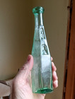 Lt green 6 Sided Cathedral Peppersauce Bottle Civil War Era Privy Dug Drippy Lip