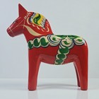 Vintage Swedish Dala Horse 12 5  Large Red Hand Painted Wooden Folk Art F  rn  s