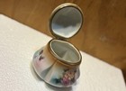 Vintage Floral Porcelain Hinged Powder Box Rs Style Aa Importing Japan Vtg