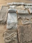 Antique Lot Vintage Lace   Crochet Ribbon Trim Doll Clothing Craft Embellishment
