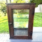 Antique General Store Wood   Glass Countertop Display Cabinet Curio Ny Inc  Rr