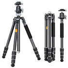 K f Concept 68in Camera Tripod Professional Carbon Fiber 35 2lbs Loads Ball Head
