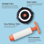 Alitte Home Fermentation Kit With 4 Wide Mouth Fermenting Lids With Oxygen Pump