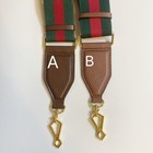 New Gucci Horsebit 1955 Crossbody Shoulder Strap Green Red Web Canvas Replacemen