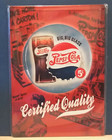 Pepsi Cola Retro Vintage 5 Cent Big Big Glass 12 X 17 Metal Tin Sign