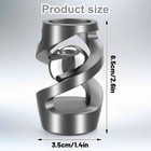 Upgraded Spinning Kinetic Desk Toy  Metal Fidget Toys Adults  Standard  Gray