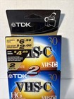 Lot Of 2 Tdk Tc-30hg Vhs-c Camcorder Videotape Hg Ultimate Cassette Tape Sealed