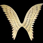 Metal Angel Wings W  Led Lights 30x25  Wall Hanging