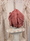 Victorian 19th C Pink Silk Bonnet W Rosette Sides - Great For Doll
