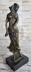 Egyptian Princess Nude Bronze Figure Statue Sculpture Decor Signed Original Art