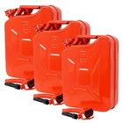 3pcs Portable Jerry Can With Flexible Spout Gasoline Steel 20 Liter 5 Gallon