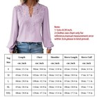 Womens Ladies Lace V-neck T Shirt Loose Casual Blouse Long Sleeve Summer Tops