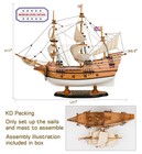 Sailingstory Wooden Model Ship Mayflower 1 60 Scale Replica Sailing Ship Mode   
