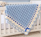 Handmade Baby Blue Baby Blanket