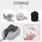 U-shaped Memory Foam Travel Neck Pillow With Eyemask  Earplugs   Storage Bag