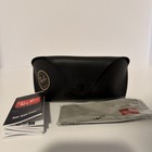 Ray Ban Genuine Black Sunglasses Eyeglasses Case With New Cleaning Cloth
