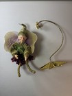 Fairy Elf Doll Fantasy Winged Figurine Sculpture 7  With Stand Hanging Grapes