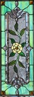Stained Glass Transom Window Hanging Panel  29 1 2 X 12  Incl Hooks