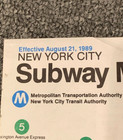 1989 New York City Subway Map Mta Metropolitan Transportation Authority Vtg Nyc