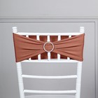 10 Terracotta Spandex Chair Sashes With Silver Round Buckles Wedding