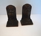 Vintage Metal  Cast  Great Looking  Old  Owl Bookends  Book Ends