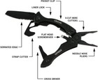 Crucial Edc Multitool Pocket Knife With Clip And Strap Cutter For Camping