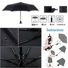 Automatic Umbrella Anti-uv Sun Rain Windproof 3 Folding Compact Big Umbrella