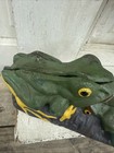Vintage 8 Inch Cast Iron Two Frog s  Mechanical Coin Bank