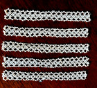 5 Pieces Antique Handmade Tatted Lace Salvage Trim