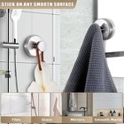 No-drill Suction Cup Hooks For Shower  Towels  Robes  2-pack  Chrome 