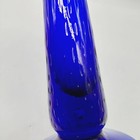 Cobalt Blue Glass 10  Vase Textured 