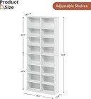 16 Shelf Dvd Storage Tower Adjustable Media Rack For Cds Books Vinyl