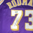 Dennis Rodman Los Angeles Lakers  73 Purple Signed Basketball Jersey