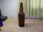 Antique Amber Brown Beer Bottle Wf s Mil Has A F Also 11 1 2  Tall